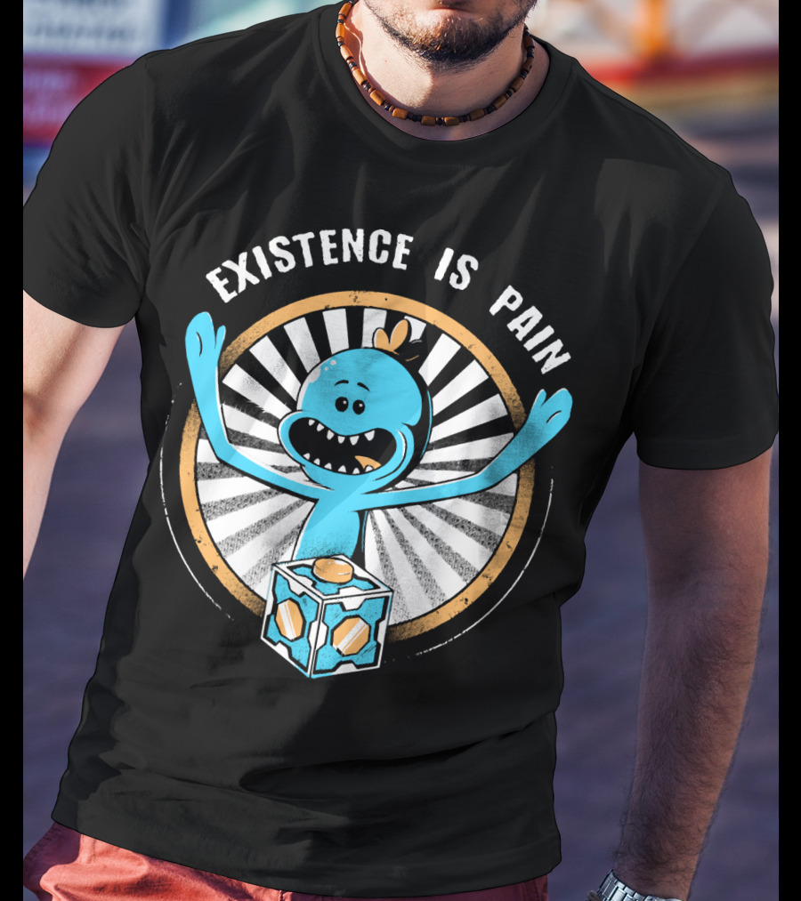 Existence Is Pain Mr. Meeseeks Rick And Morty Cube T-Shirt