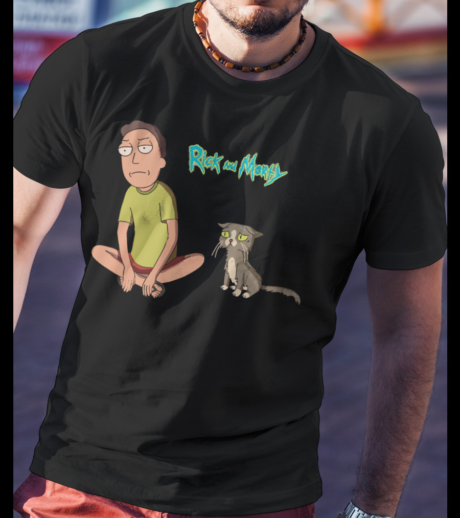 Rick And Morty Jerry And The Talking Cat T-Shirt