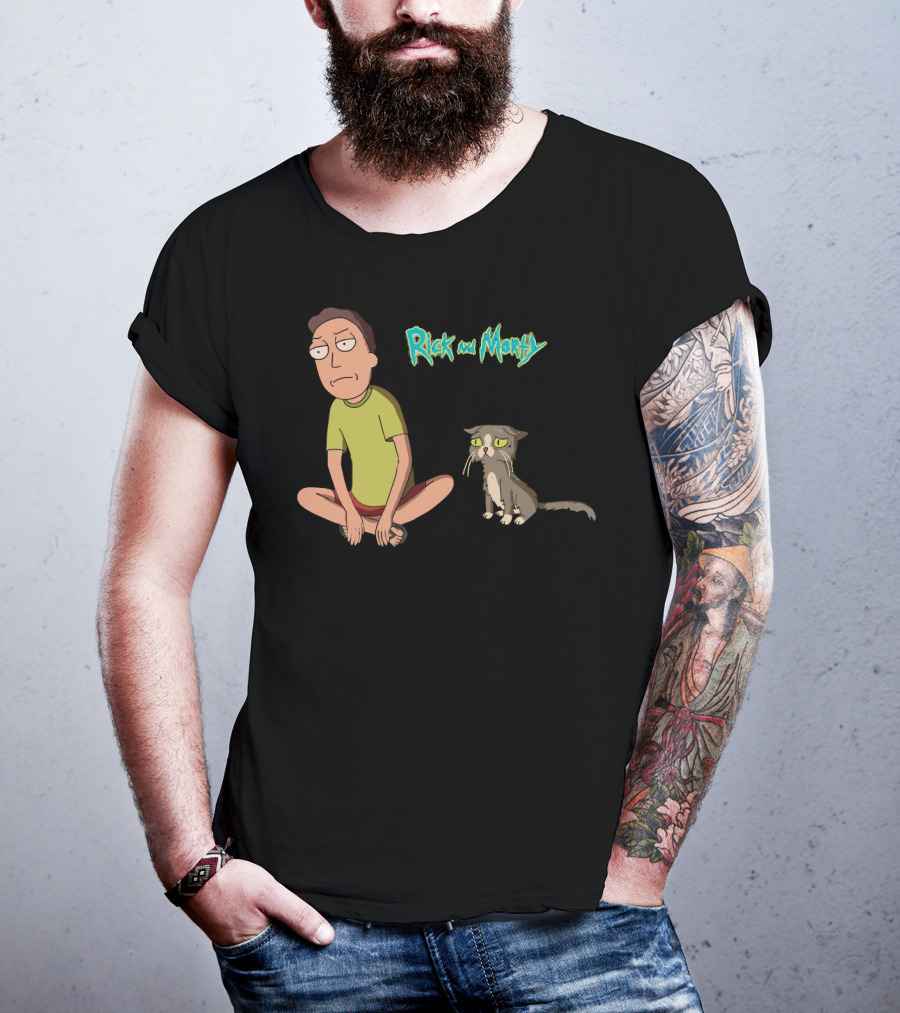 Rick And Morty Jerry And The Talking Cat T-Shirt