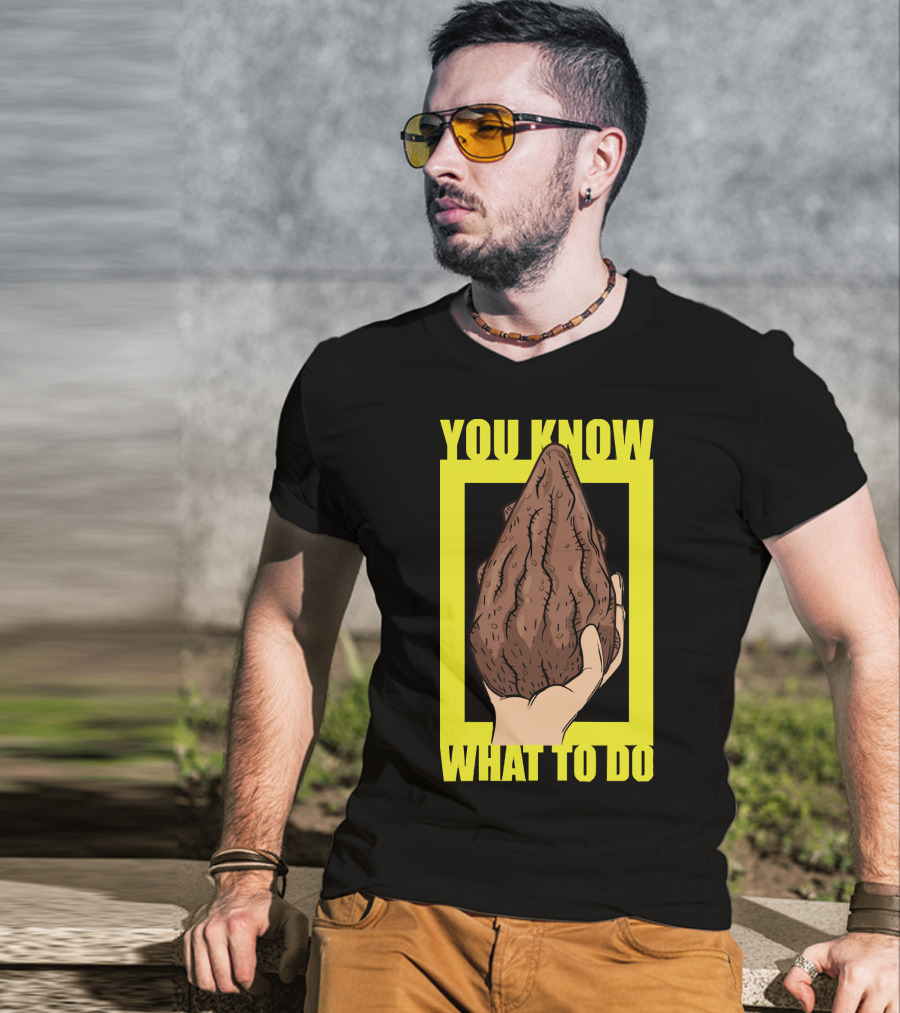 Morty Mega Seeds You Know What To Do Hand Holding Brown Seed T-Shirt