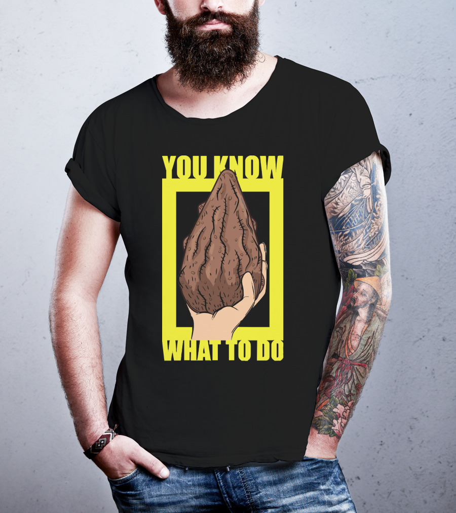 Morty Mega Seeds You Know What To Do Hand Holding Brown Seed T-Shirt