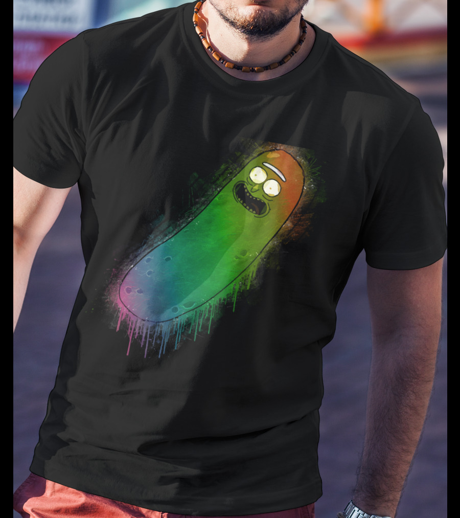 Pickle Rick Rainbow Drip Street T-Shirt