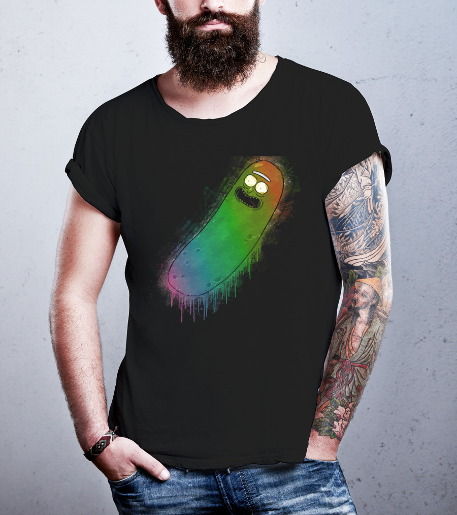 Pickle Rick Rainbow Drip Street T-Shirt