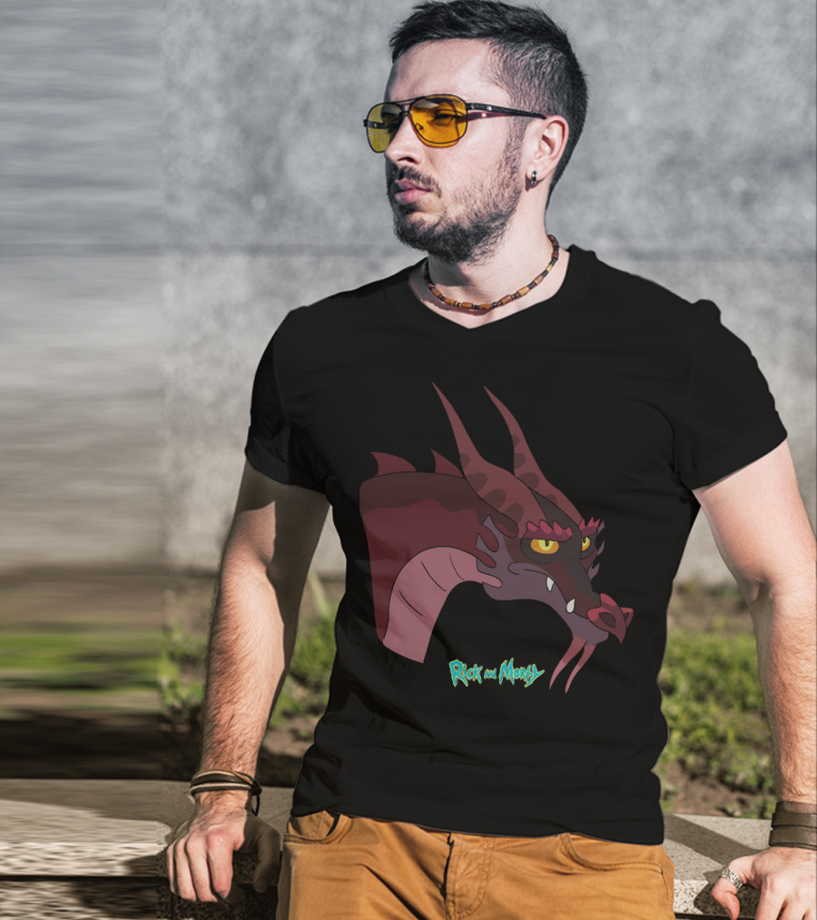 Rick And Morty Dragon Head T-Shirt
