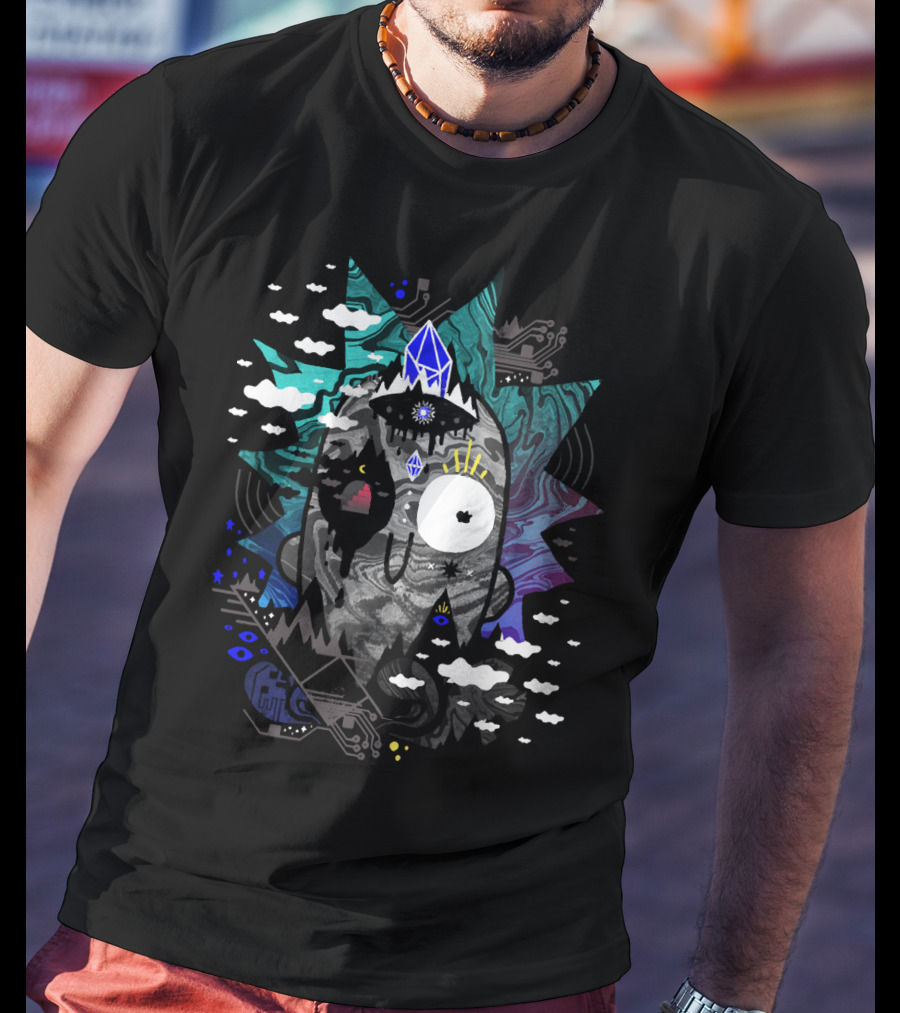 Rick Wrecked Trippy Psychedelic Crystal Vision T-Shirt