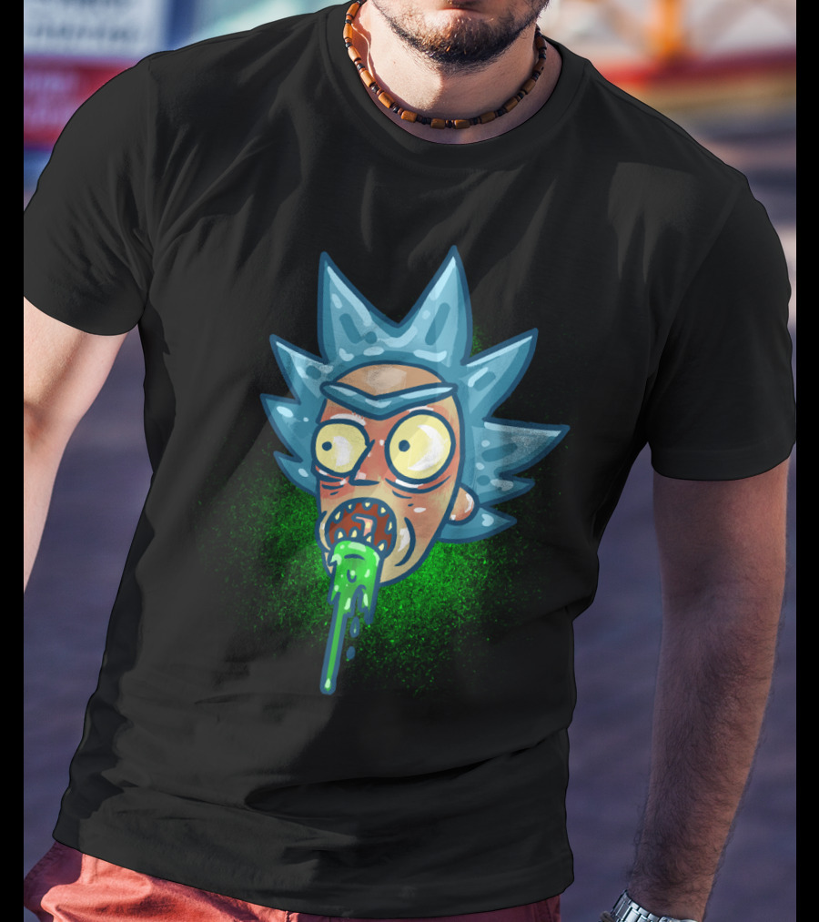 Specific To Rick And Morty Burp Green Slime Face T-Shirt