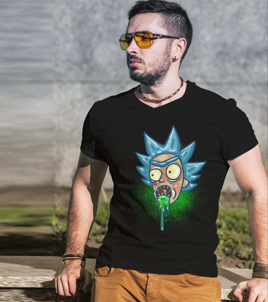 Specific To Rick And Morty Burp Green Slime Face T-Shirt