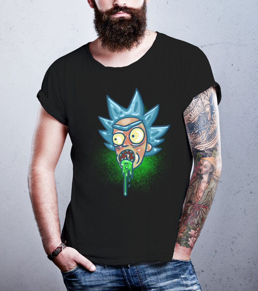 Specific To Rick And Morty Burp Green Slime Face T-Shirt