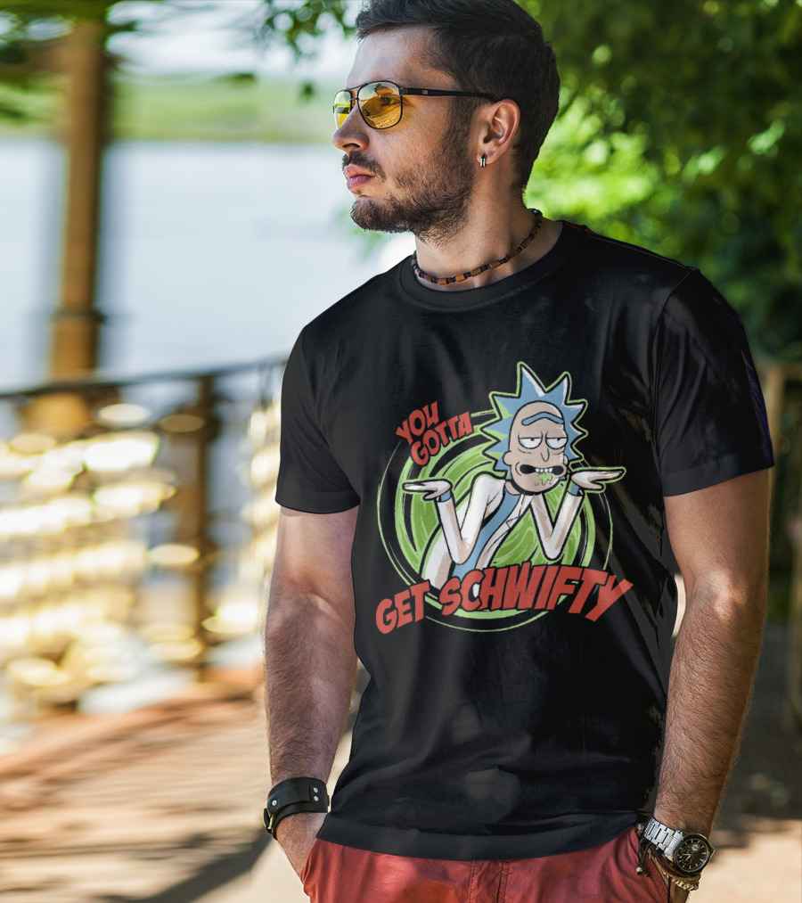 You Gotta Get Schwifty Rick And Morty Portal Image T-Shirt