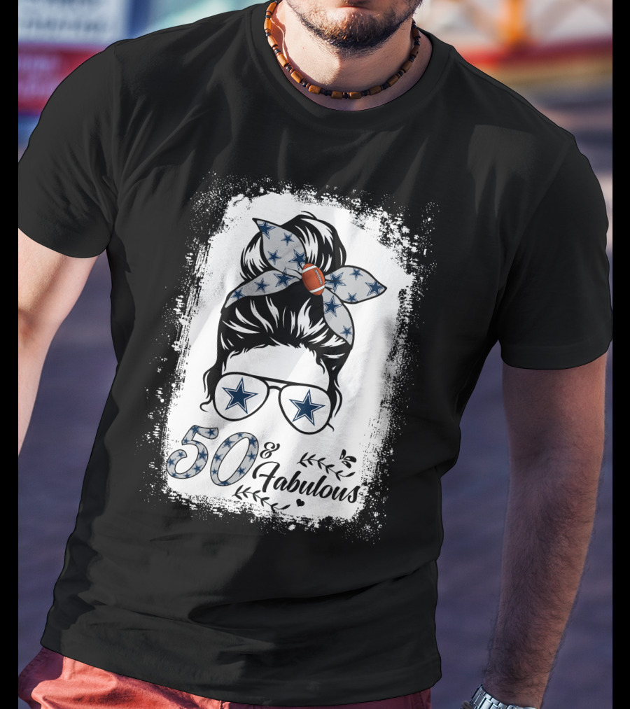 50 And Fabulous Football Stars Birthday T-Shirt