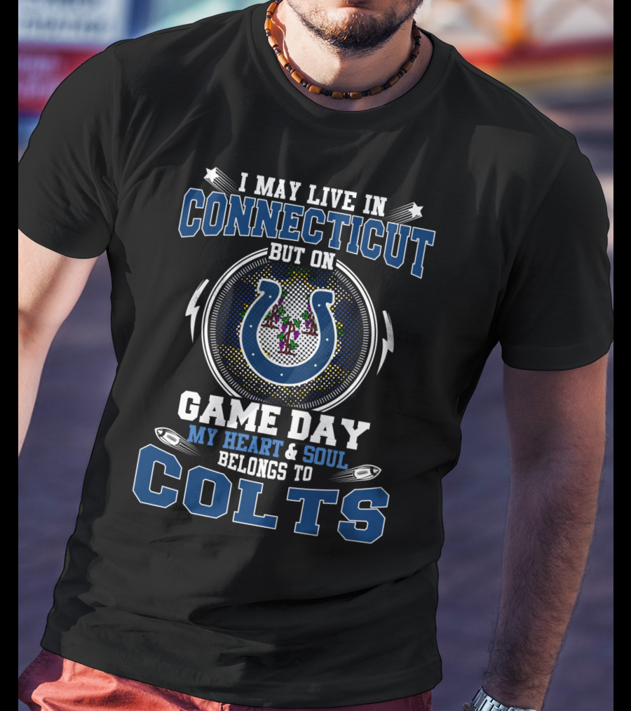 Indianapolis Colts Fan Pride In Connecticut Game Day Passion T-Shirt