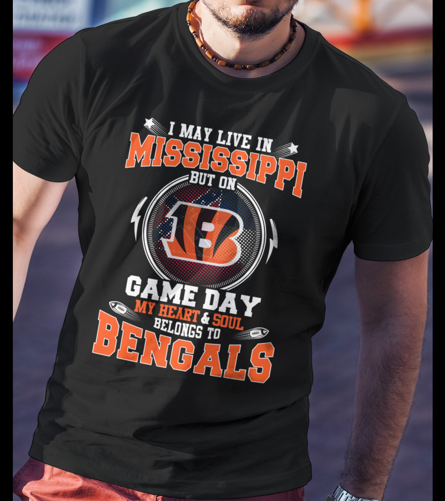 Mississippi Game Day Heart And Soul Belongs To Bengals T-Shirt