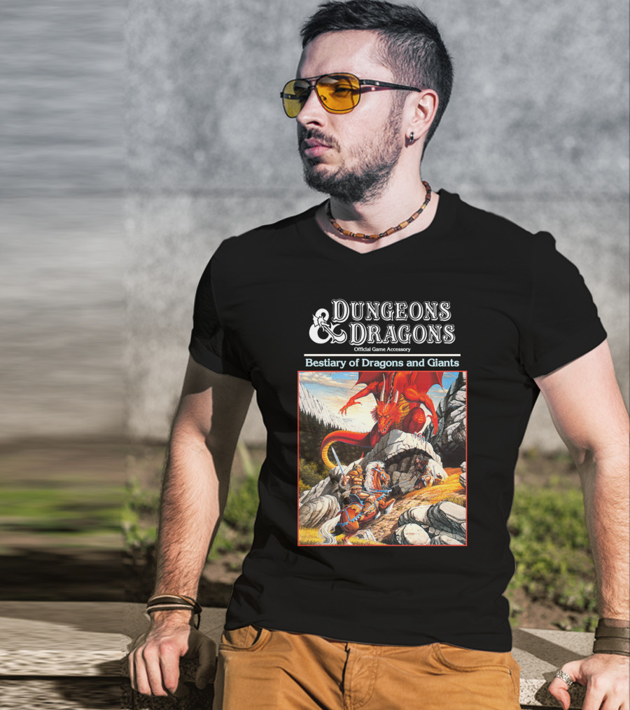 Dungeons And Dragons Bestiary Of Dragons And Giants Official Game Accessory T-Shirt