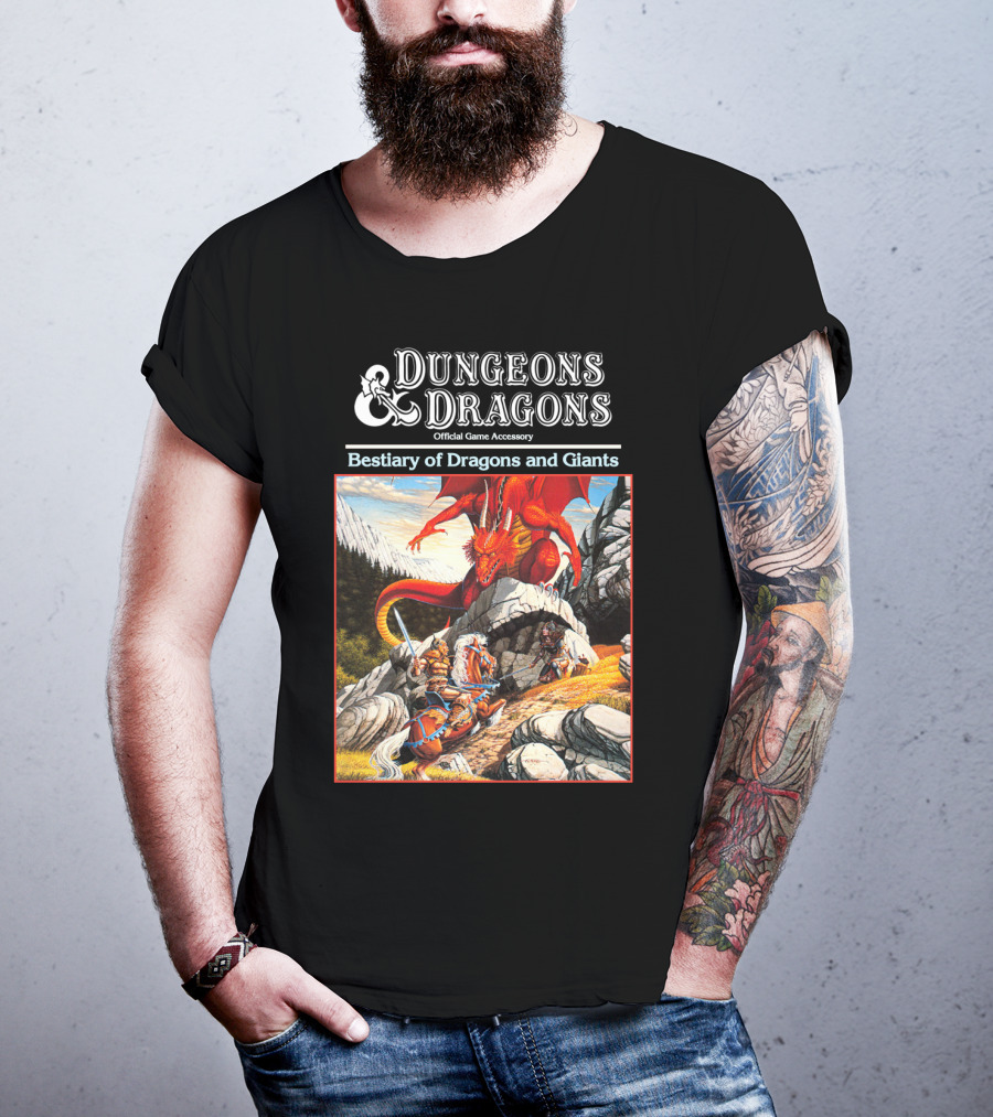 Dungeons And Dragons Bestiary Of Dragons And Giants Official Game Accessory T-Shirt