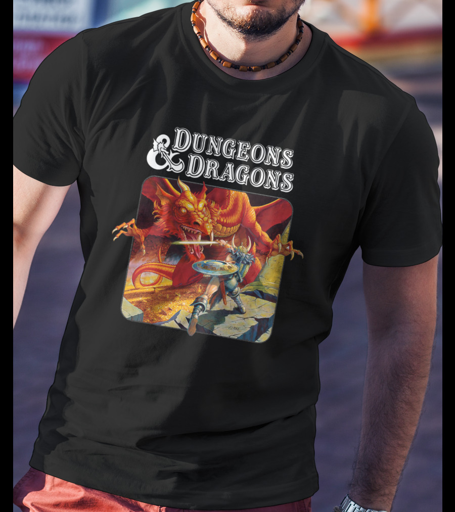 Dungeons And Dragons Red Dragon Adventure Battle T-Shirt