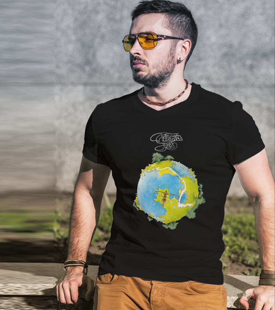 Fragile Yes Planet Cover T-Shirt