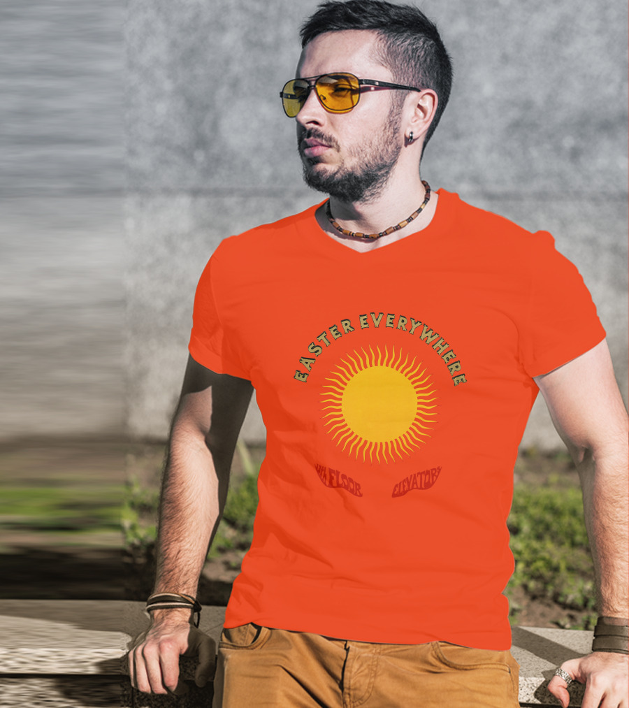 Easter Everywhere 13th Floor Elevators Sunburst Iconic Psychedelic Motif T-Shirt