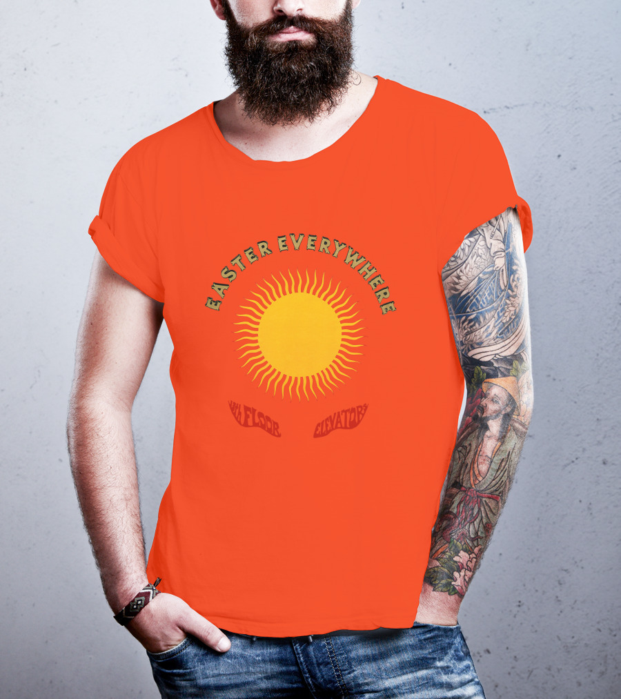 Easter Everywhere 13th Floor Elevators Sunburst Iconic Psychedelic Motif T-Shirt