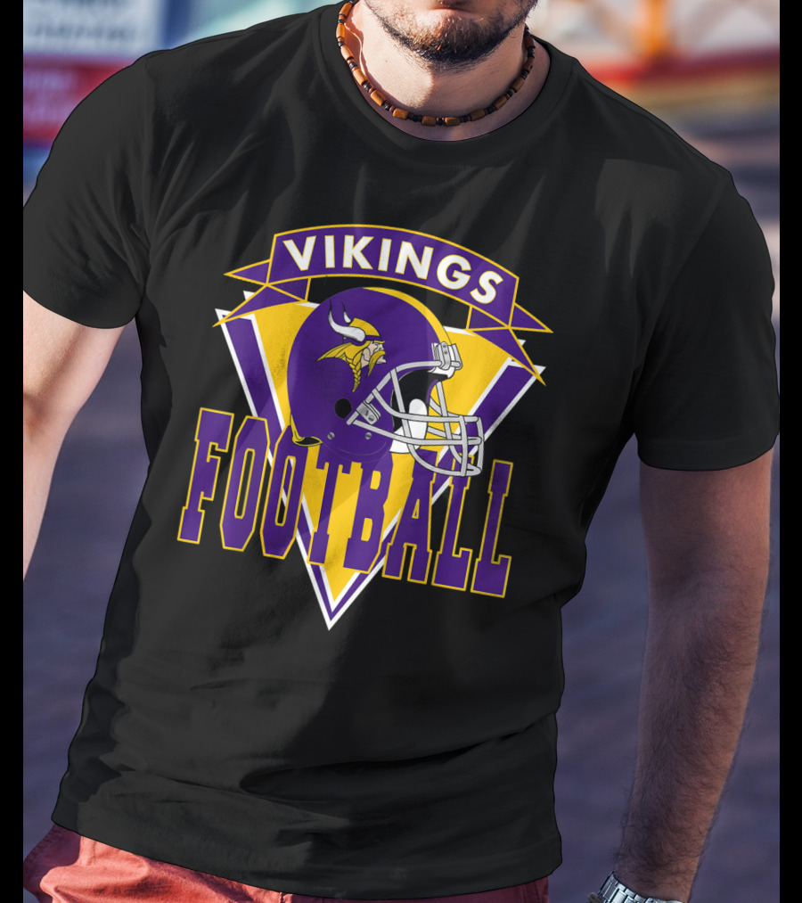 Vikings Football Helmet Badge MN Vikings T-Shirt
