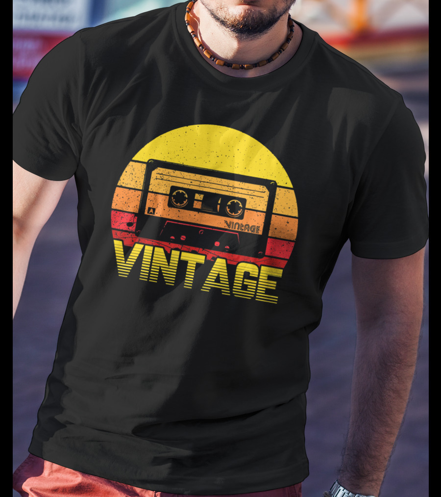Vintage Cassette Tape Sunset Retro T-Shirt