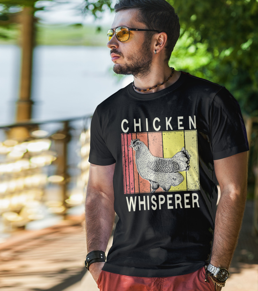 Chicken Whisperer Vintage Illustration For Chicken Farmer Enthusiasts T-Shirt