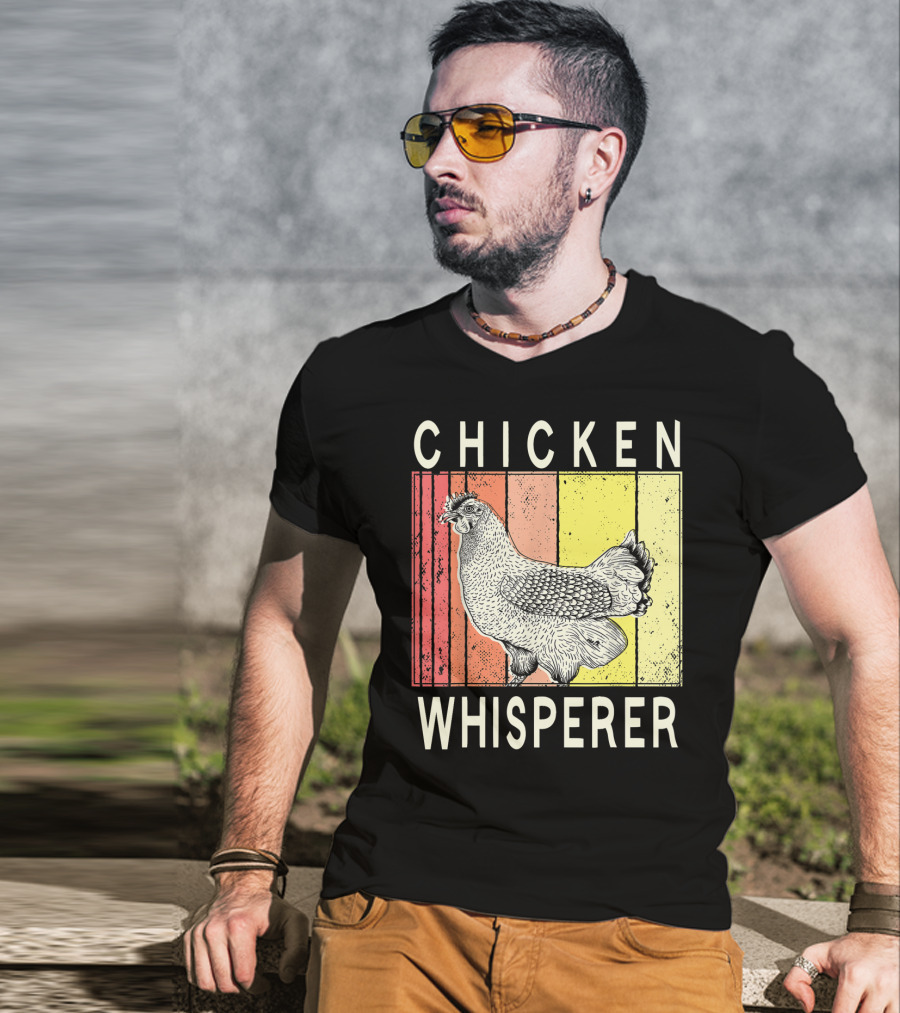 Chicken Whisperer Vintage Illustration For Chicken Farmer Enthusiasts T-Shirt