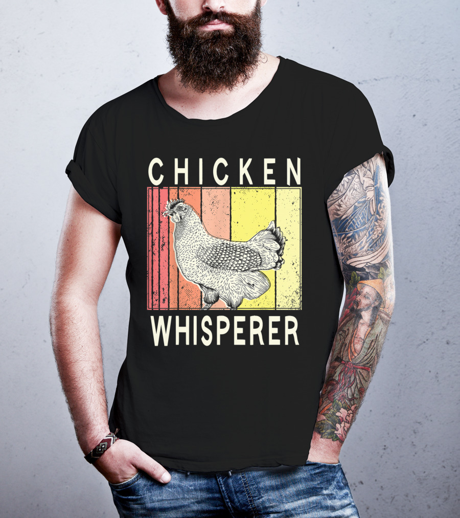 Chicken Whisperer Vintage Illustration For Chicken Farmer Enthusiasts T-Shirt