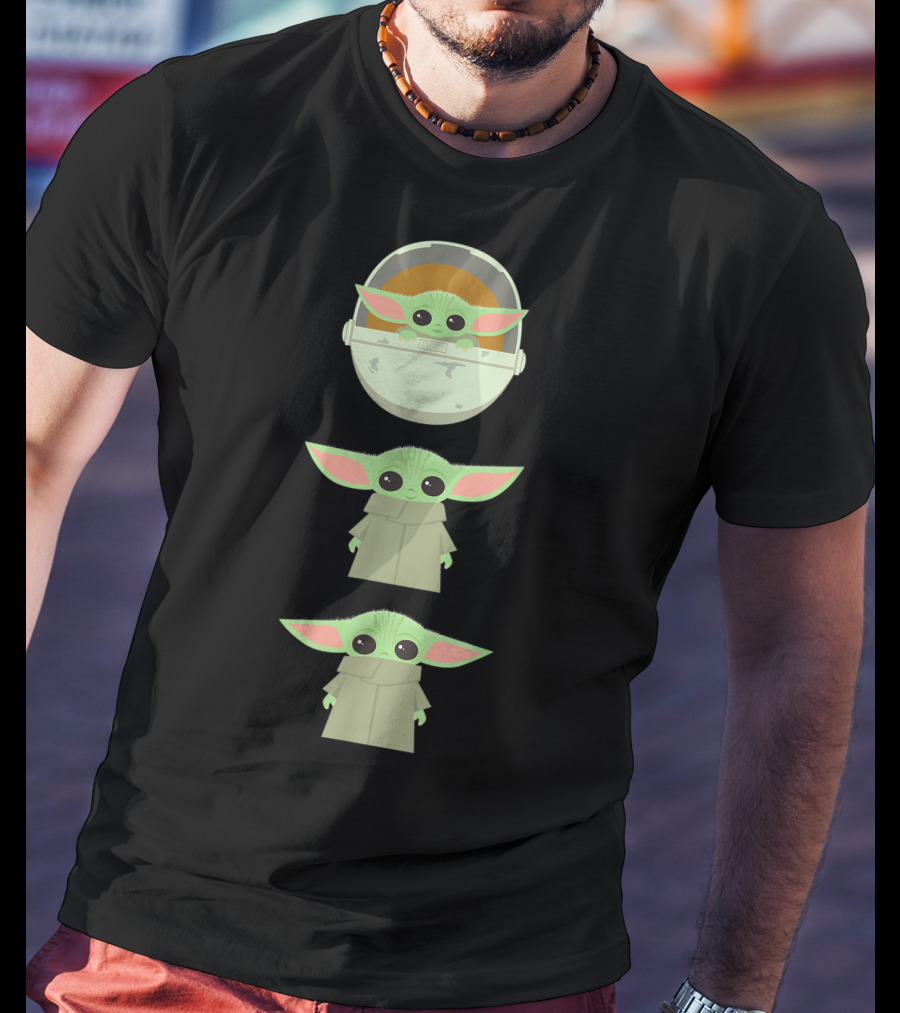 The Child Floating Pod Cartoon Characters T-Shirt