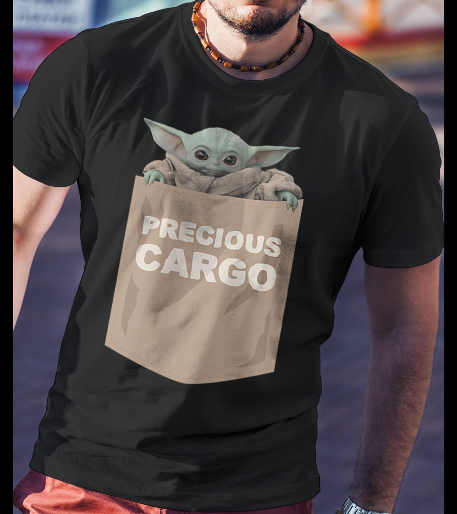 The Child Precious Cargo Pocket Yoda Mandalorian Star Wars Merchandise T-Shirt