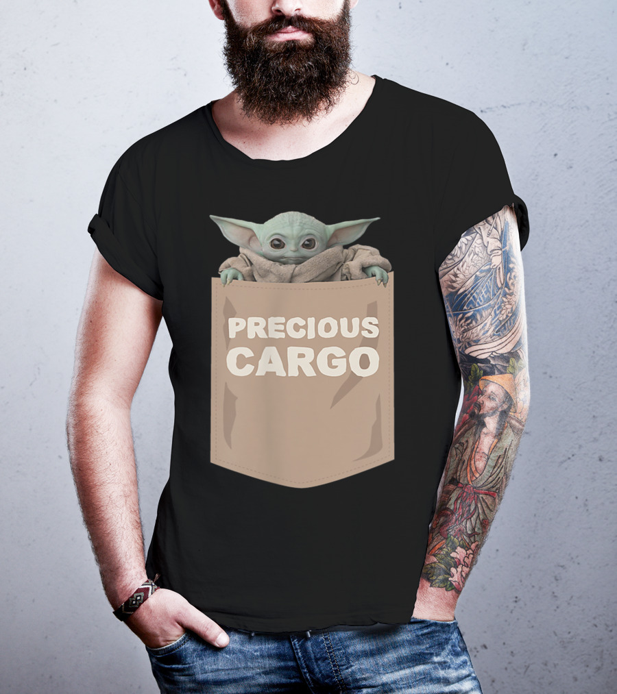 The Child Precious Cargo Pocket Yoda Mandalorian Star Wars Merchandise T-Shirt