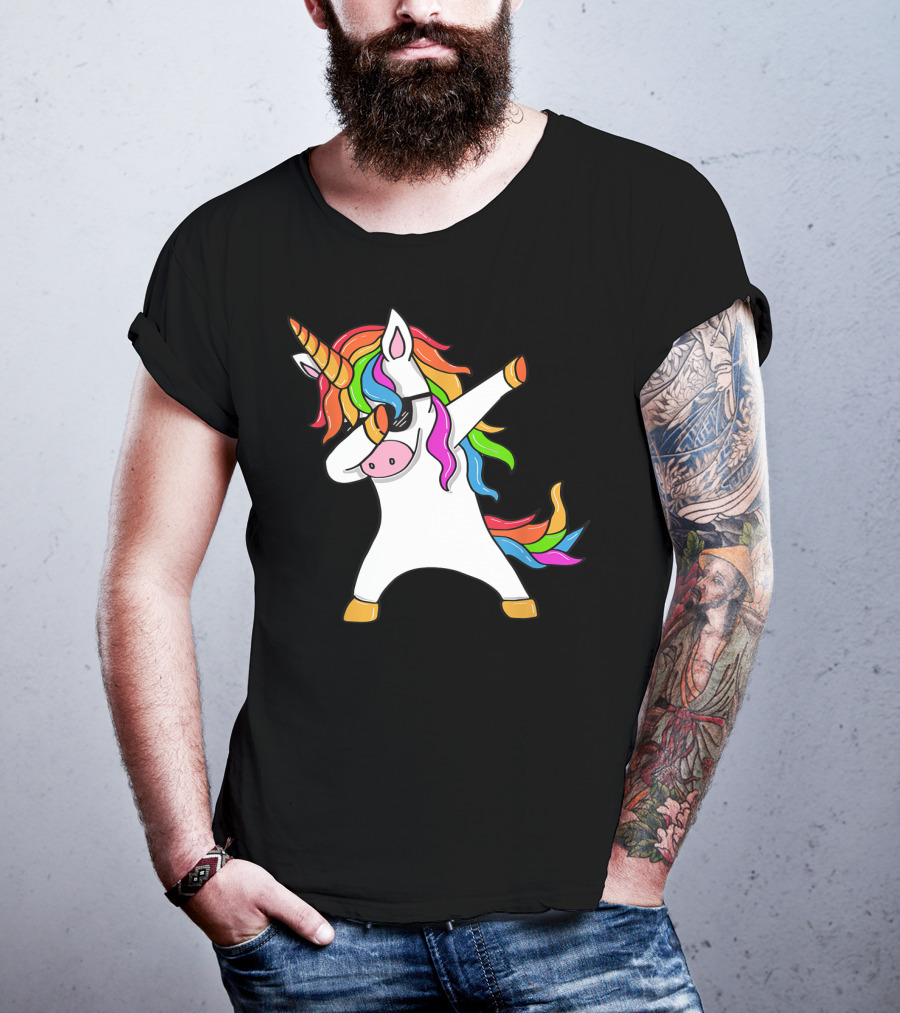 Rainbow Dabbing Unicorn Dab Unicorn T-Shirt