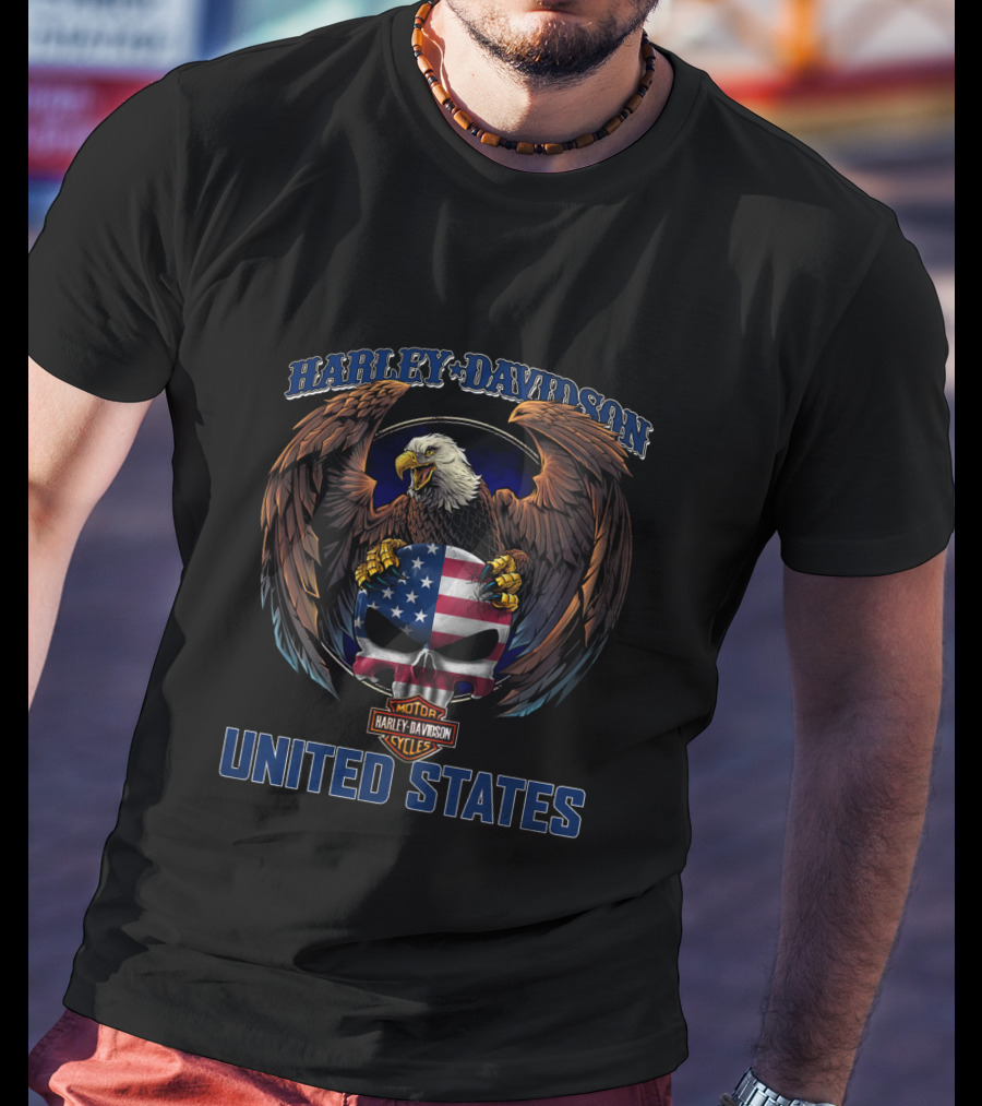 Harley Davidson United States American Eagle T-Shirt