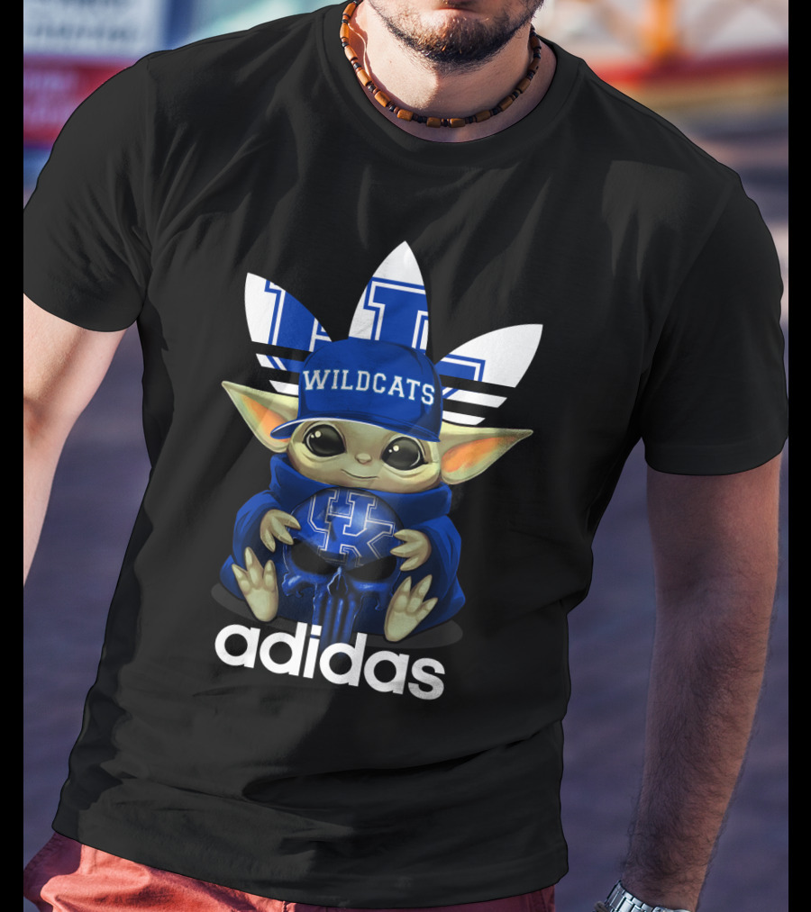 Wildcats Kentucky Yoda UK Logo Triofoil Hat T-Shirt