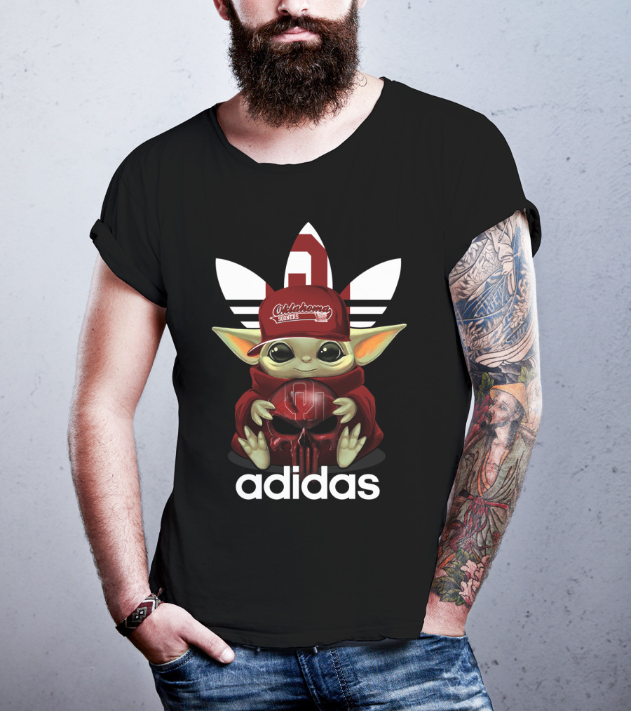 Oklahoma Sooners Baby Yoda Cap T-Shirt