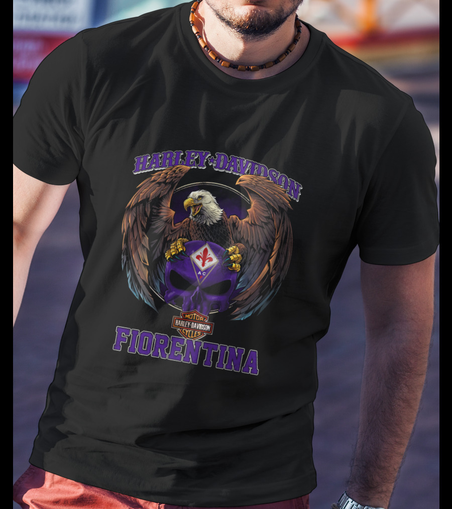Harley Davidson Fiorentina Ac Eagle Skull T-Shirt
