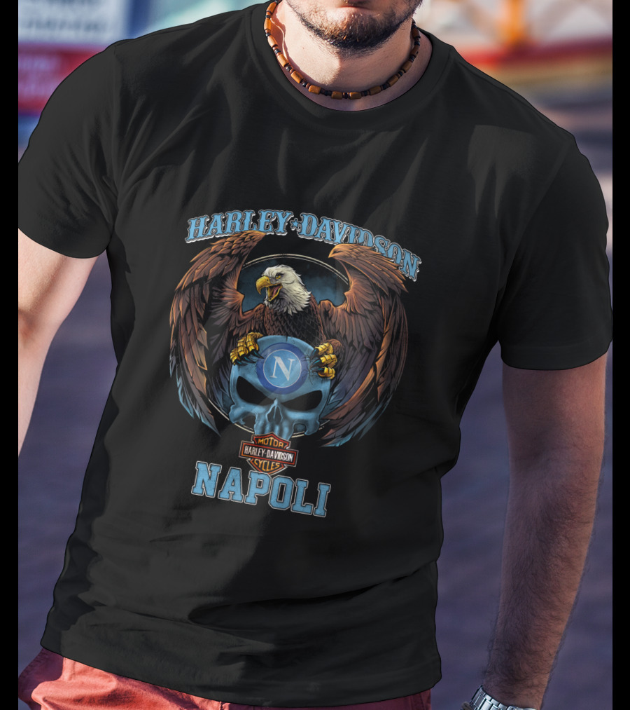 Harley Davidson Napoli Eagle Motor Cycles T-Shirt