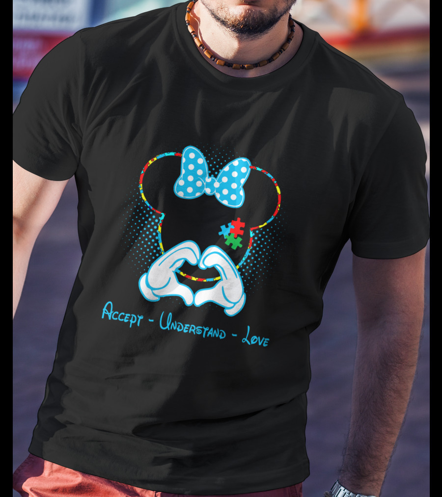 Accept Understand Love Minnie Mouse Autism Awareness T-Shirt