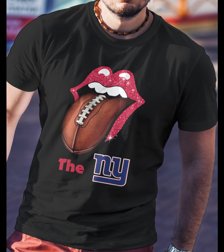 The NY SMILE GIANTS Football Tongue T-Shirt