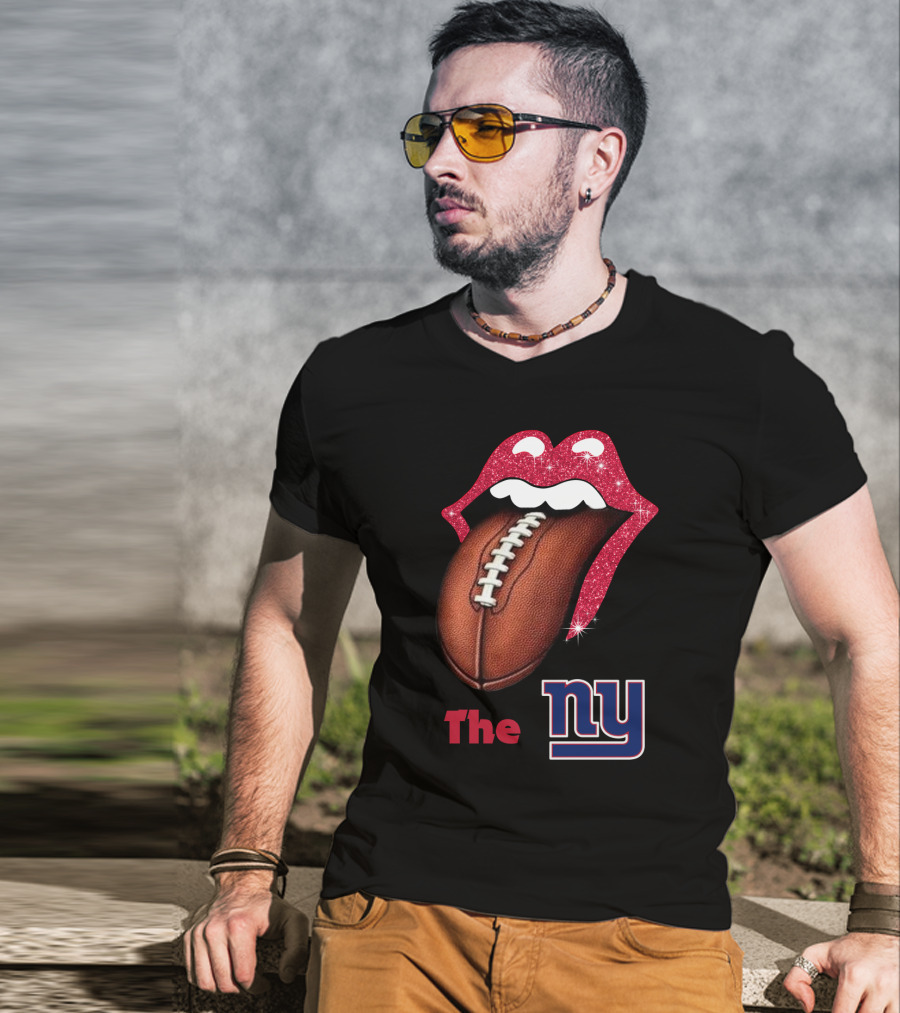 The NY SMILE GIANTS Football Tongue T-Shirt