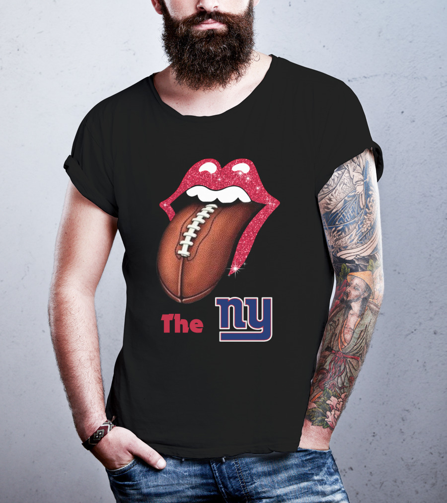 The NY SMILE GIANTS Football Tongue T-Shirt