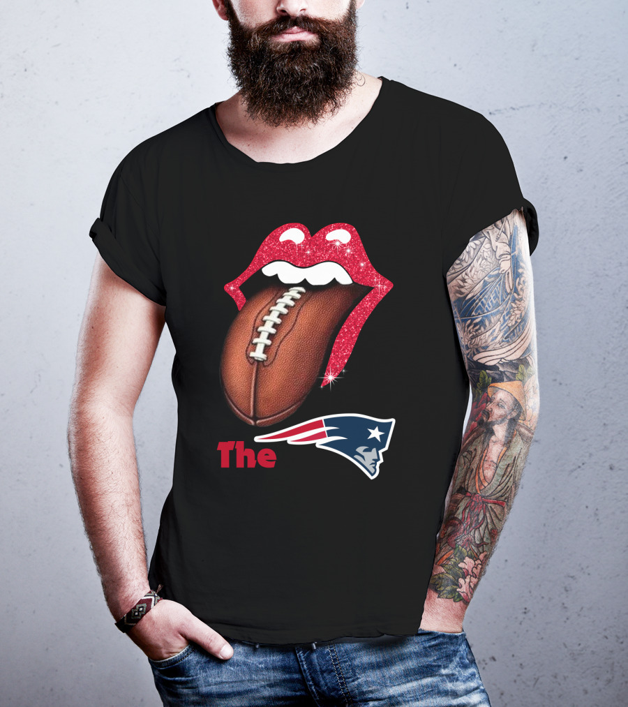 The SMILE Patriots Football Lips Fan T-Shirt
