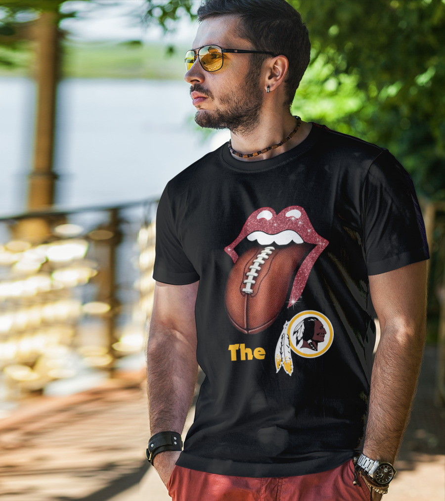 The Redskins Lips Football T-Shirt