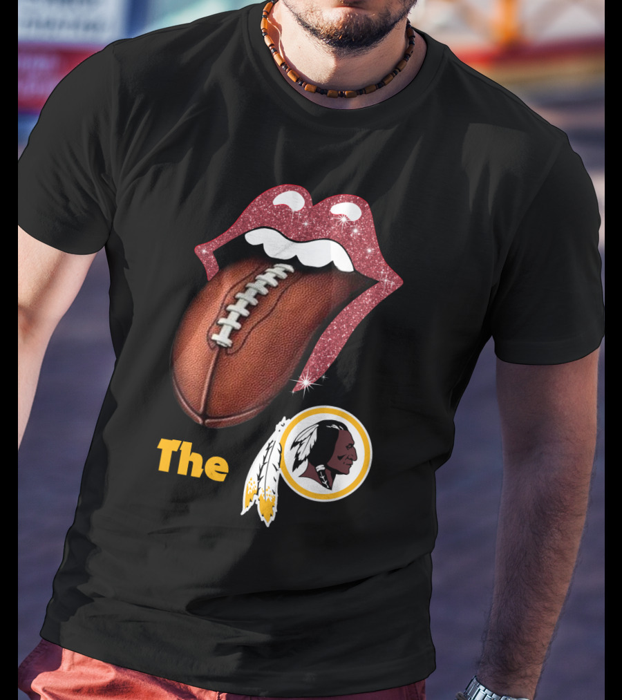 The Redskins Lips Football T-Shirt