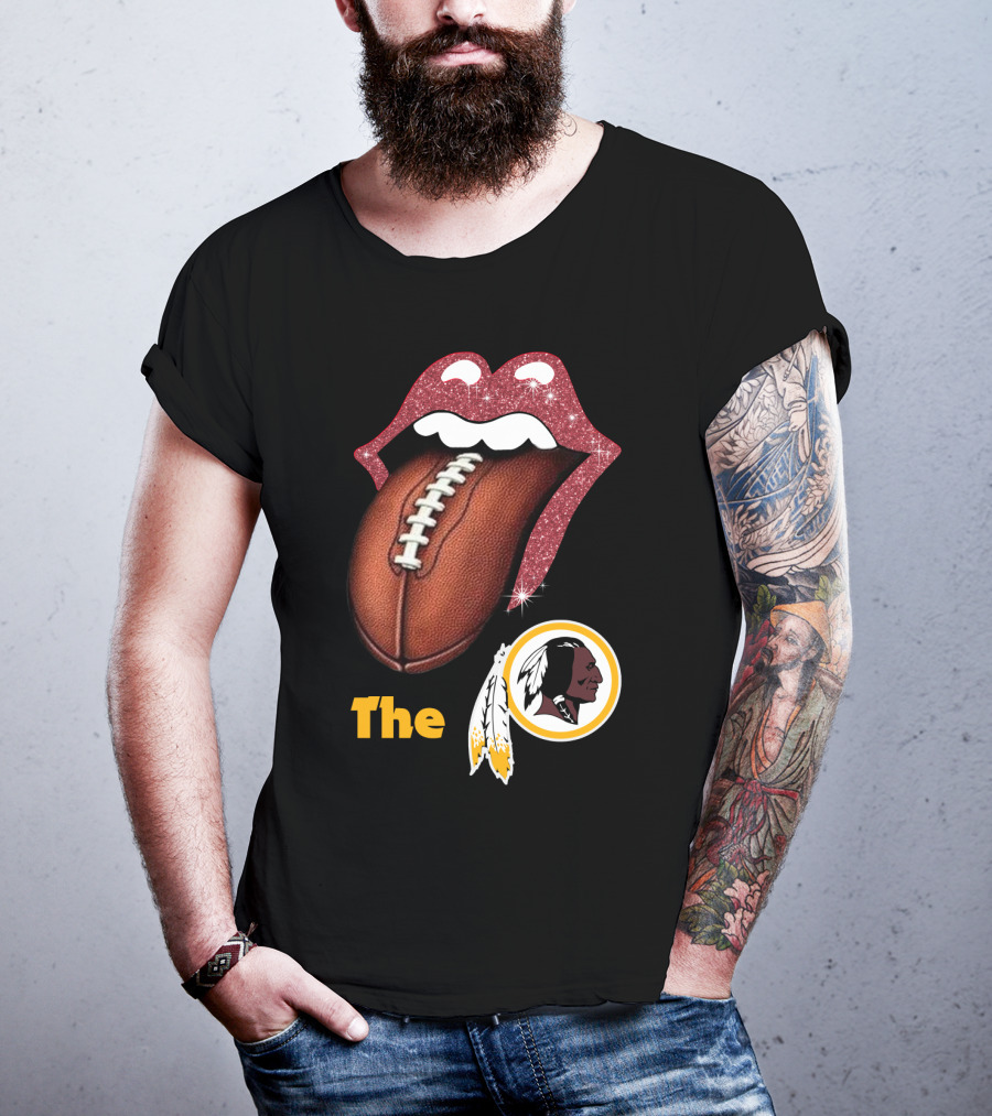The Redskins Lips Football T-Shirt