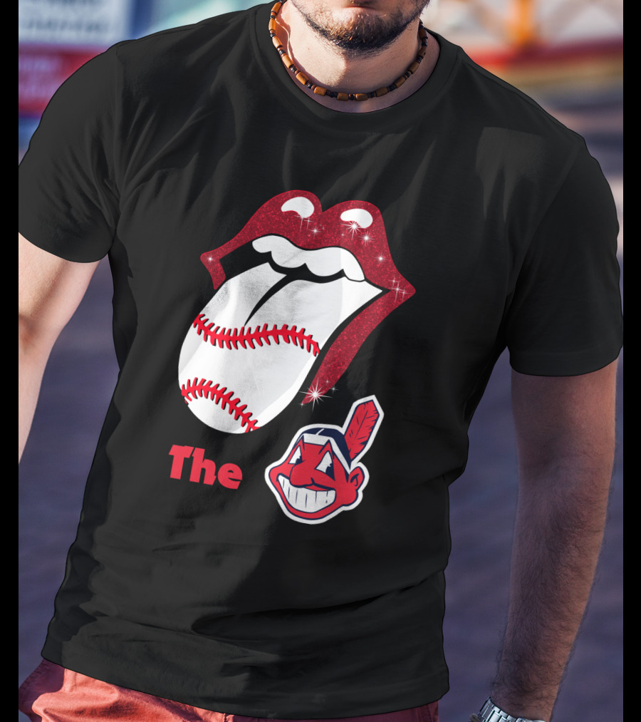The Smile Logo With Red Lips And Baseball Image T-Shirt