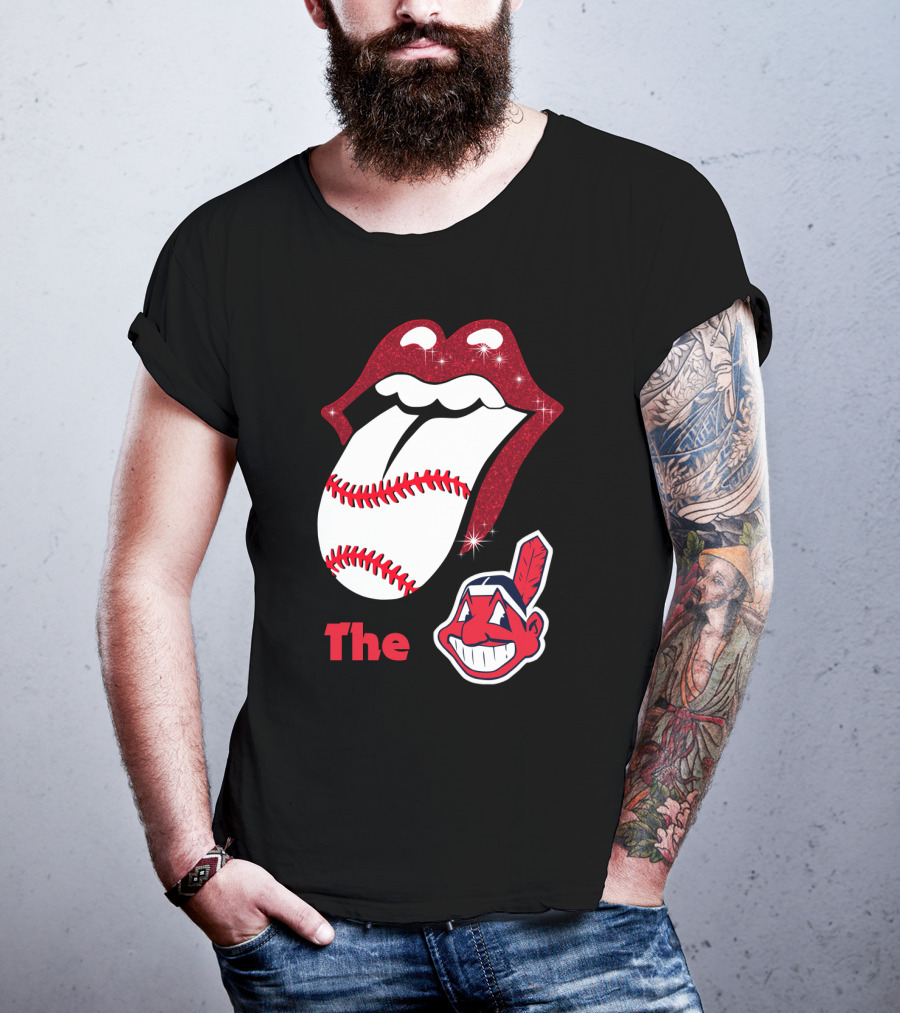 The Smile Logo With Red Lips And Baseball Image T-Shirt