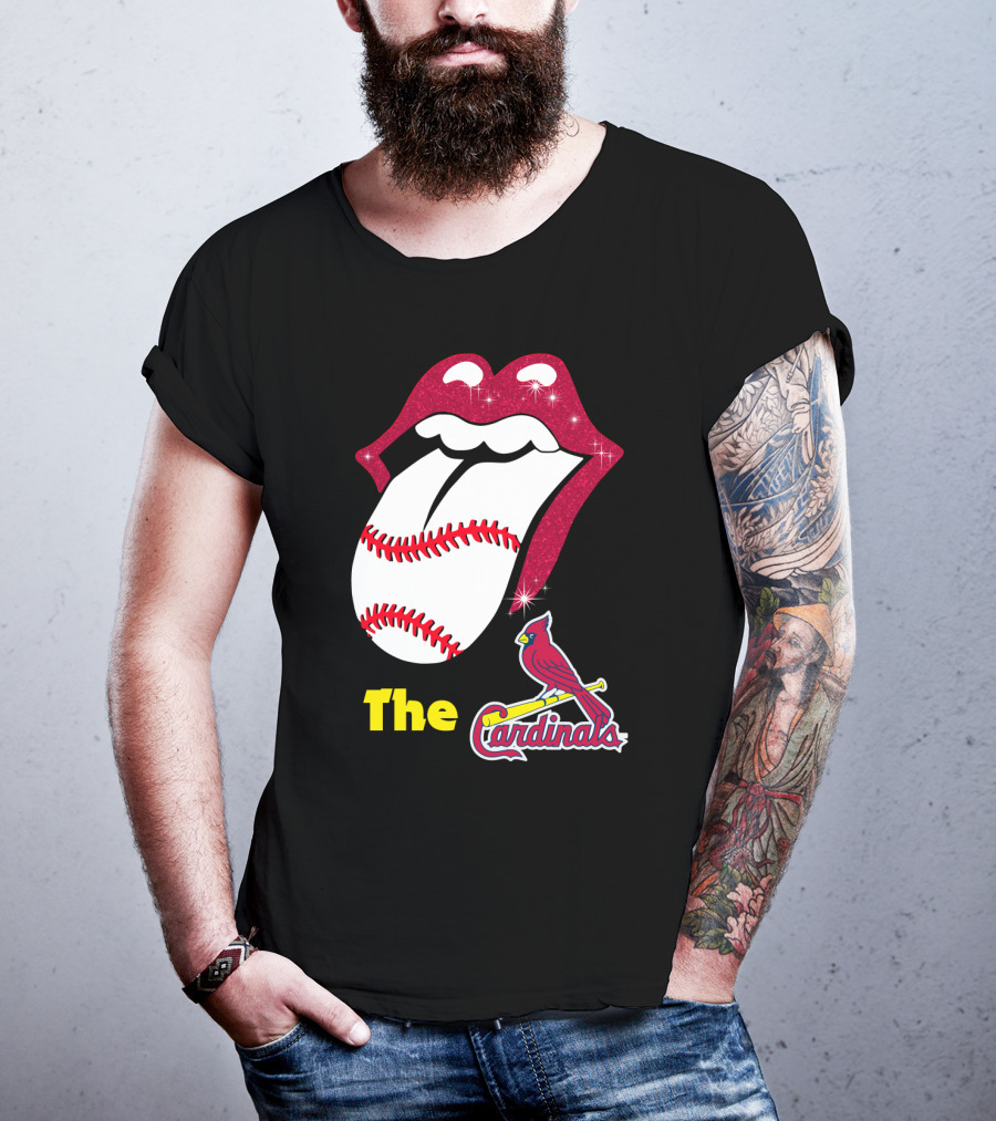 The Cardinals Baseball Tongue Lips T-Shirt