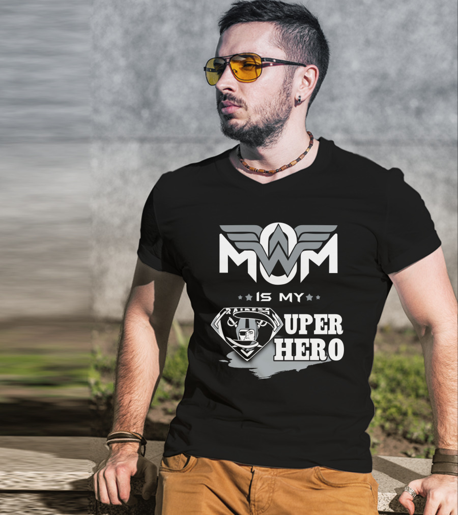 Mom Is My Raiders Super Hero T-Shirt