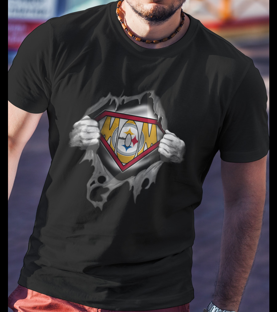 Super Mom Steelers Logo Reveal T-Shirt