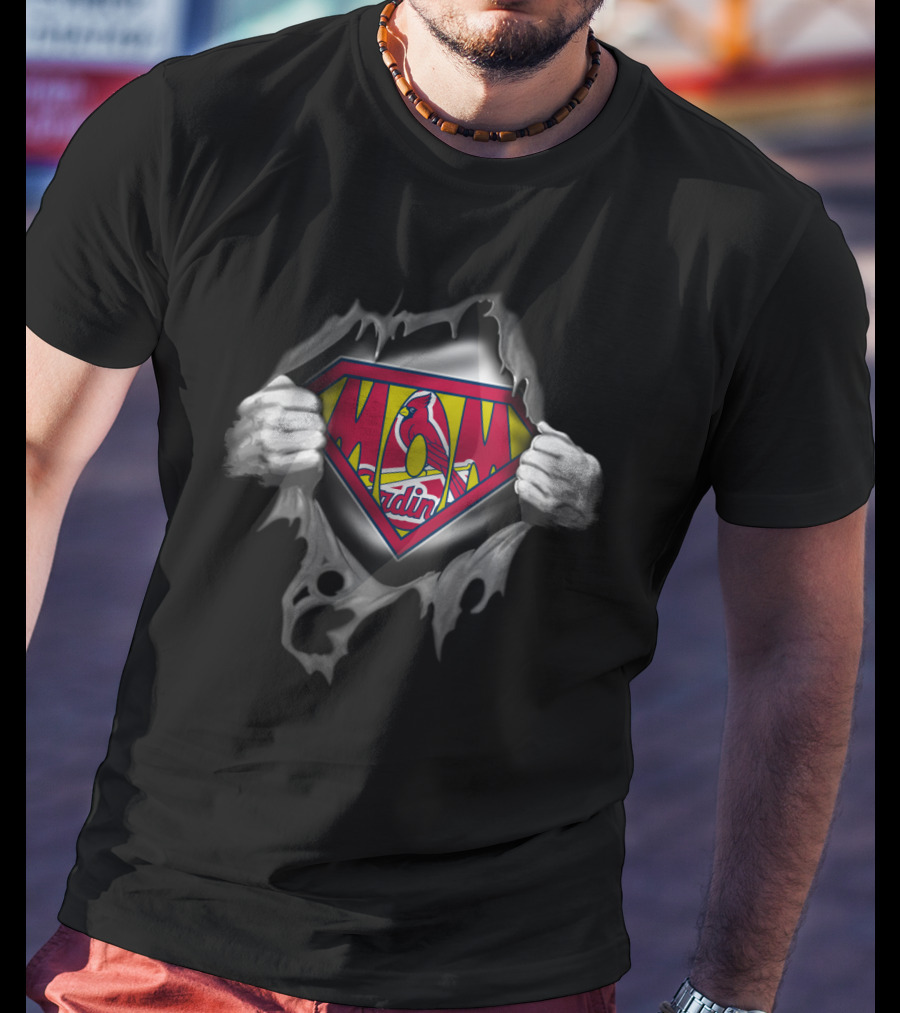 Super Mom Stl Cardinals Logo Heroic T-Shirt